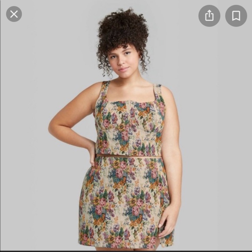 Floral corset top